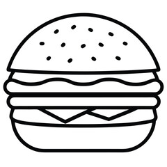 hamburger silhouette vector illustration