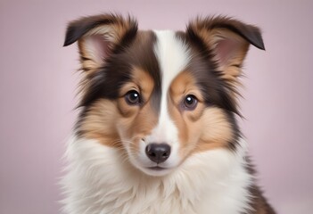 Shetland Sheepdog Portrait with Gentle Expression