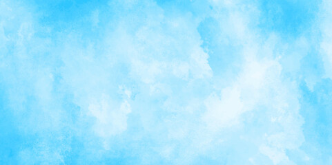 Abstract blue sky watercolor background. light blue background on blurred texture. watercolor stain with hand paint pattern on blue splash with canvas. beautiful blue sky with cloud.