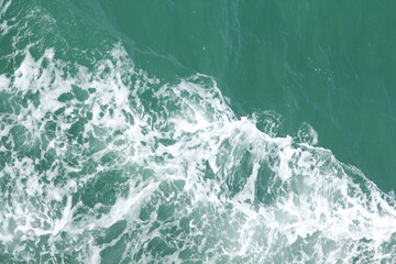 View of a stormy seascape of waves and the Black Sea