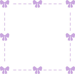Cute Decorative Frame with Bows