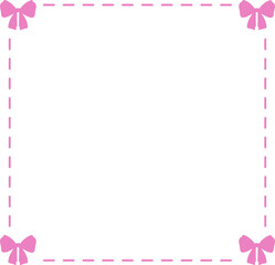 Cute Decorative Frame with Bows