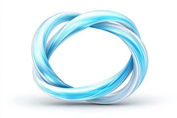 Smooth and perfect blue circle design created with flowing curves and elegant shapes
