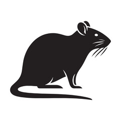 Modern rat vector illustration with clean silhouette lines for logos – rat silhouette – rat vector – rat illustration – silhouette of rat – rat icon

