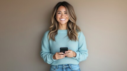 Fototapeta premium Happy Woman Texting