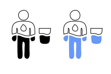 Hydration skin icon or Hydration skin sign vector isolated in flat style. Best Hydration skin icon vector for product packaging design element