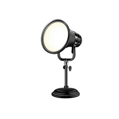 Vintage Style Spotlight Desk Lamp, Illuminated, Black Metal, Studio Lighting