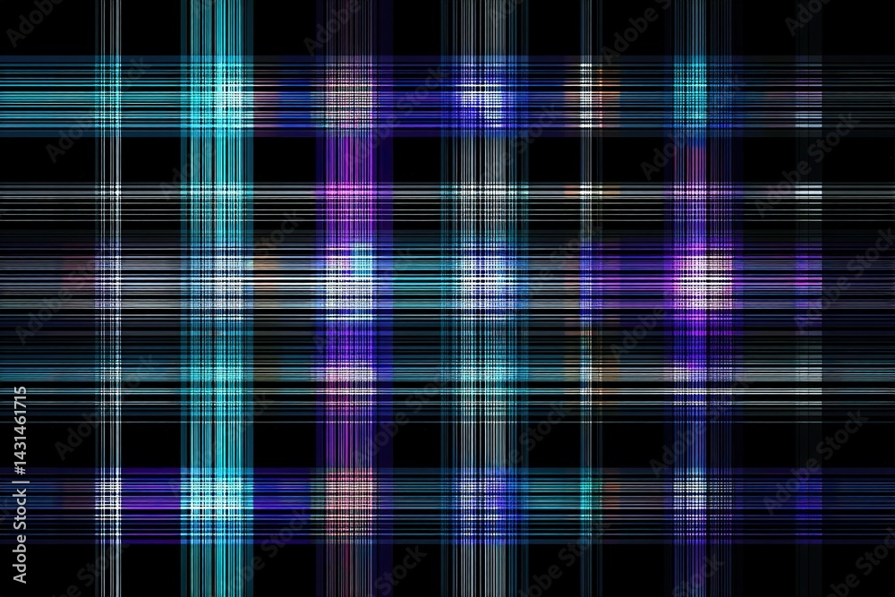 Poster vibrant abstract pattern with colorful lines on dark background for modern design elements and graph