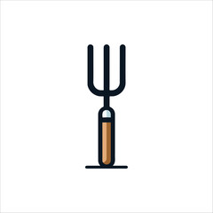 Cartoon Garden Fork Illustration