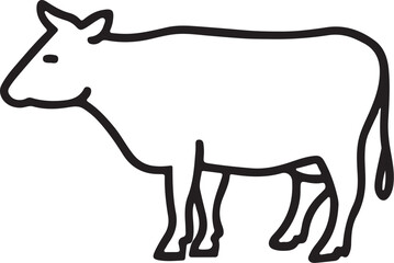 Cow simple icon. Vector ICON all icon Viktor.