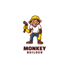 Monkey Builder Mascot Logo