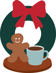 Christmas Gingerbread Coffee Wreath Treat