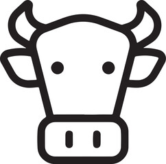 Cow simple icon. Vector ICON all icon Viktor.