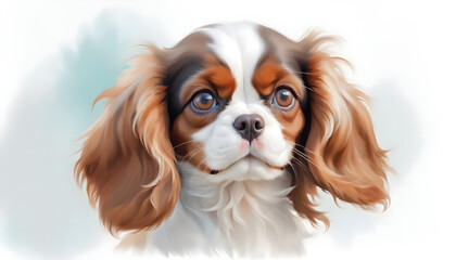 Classic Cocker Spaniel Dog Portrait with Long Ears and Gentle Expression