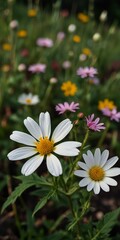 Fototapeta premium white daisy flower
