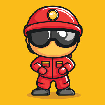 cartoon cute body guarde mascot pfp no details