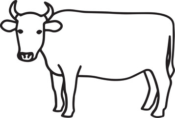 Cow simple icon. Vector ICON all icon Viktor.
