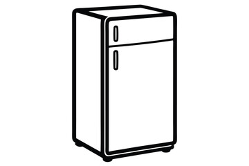 refrigerator silhouette vector illustration