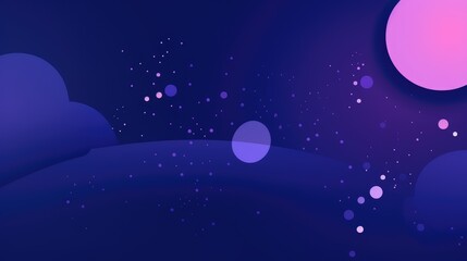 Fototapeta premium abstract purple background with colorful circles and arrows, flat design style, vector illustration, ad poster template, flat colors and gradients, simple shapes and lines