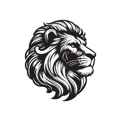 Fototapeta premium lion head isolated on white