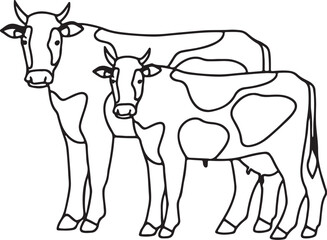 Cow simple icon. Vector ICON all icon Viktor.