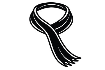 Naklejka premium scarf silhouette vector illustration