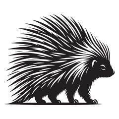 High-definition porcupine silhouette vector optimized for print and web – porcupine silhouette – porcupine vector – porcupine illustration – silhouette of porcupine – porcupine icon

