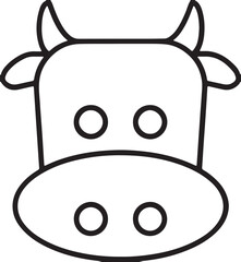 Cow simple icon. Vector ICON all icon Viktor.