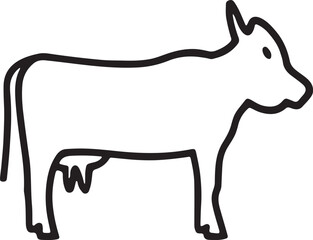 Cow simple icon. Vector ICON all icon Viktor.