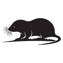 Refined mole vector silhouette with balanced geometric form – mole silhouette – mole vector – mole illustration – silhouette of mole – mole icon

