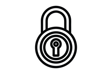 smart lock silhouette vector illustration