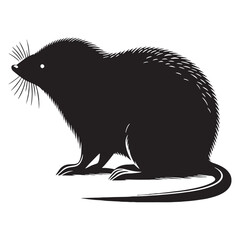Bold-profile mole silhouette vector made for clear brand identity – mole silhouette – mole vector – mole illustration – silhouette of mole – mole icon


