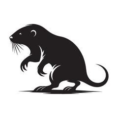 Sleek mole silhouette vector designed for modern branding – mole silhouette – mole vector – mole illustration – silhouette of mole – mole icon

