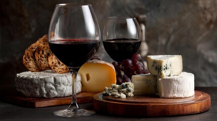 Sophisticated Wine and Cheese Pairing Showcases Flavors in an Elegant Setting