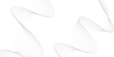 Abstract white and gray line dynamic creative smooth beautiful space digital composite sound and wave bland line. technical flowing web science tech geometric concept lines design. 