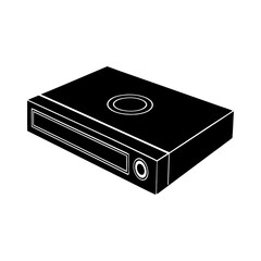 Obraz premium DVD Player silhouette vector