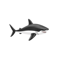 Obraz premium Great White Shark Illustration Powerful Predator of the Ocean Depths