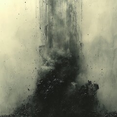 Large explosion with smoke and debris rising into the air.