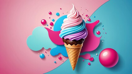 Ice cream background for web