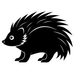 Minimalist Porcupine Silhouette