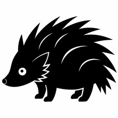 Minimalist Porcupine Silhouette