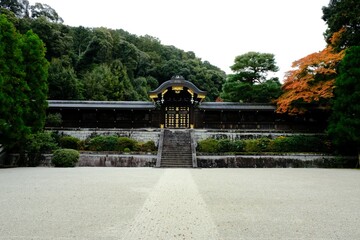 日本、京都、泉涌寺、寺院、秋景、紅葉、黃葉