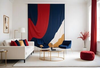 Photo interior modern design room 3d illustration