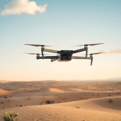 Drone camera in the sky