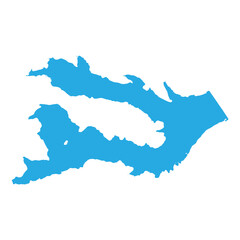 Fototapeta premium Rutland Water in England Vector, One of the UKs Largest Lakes
