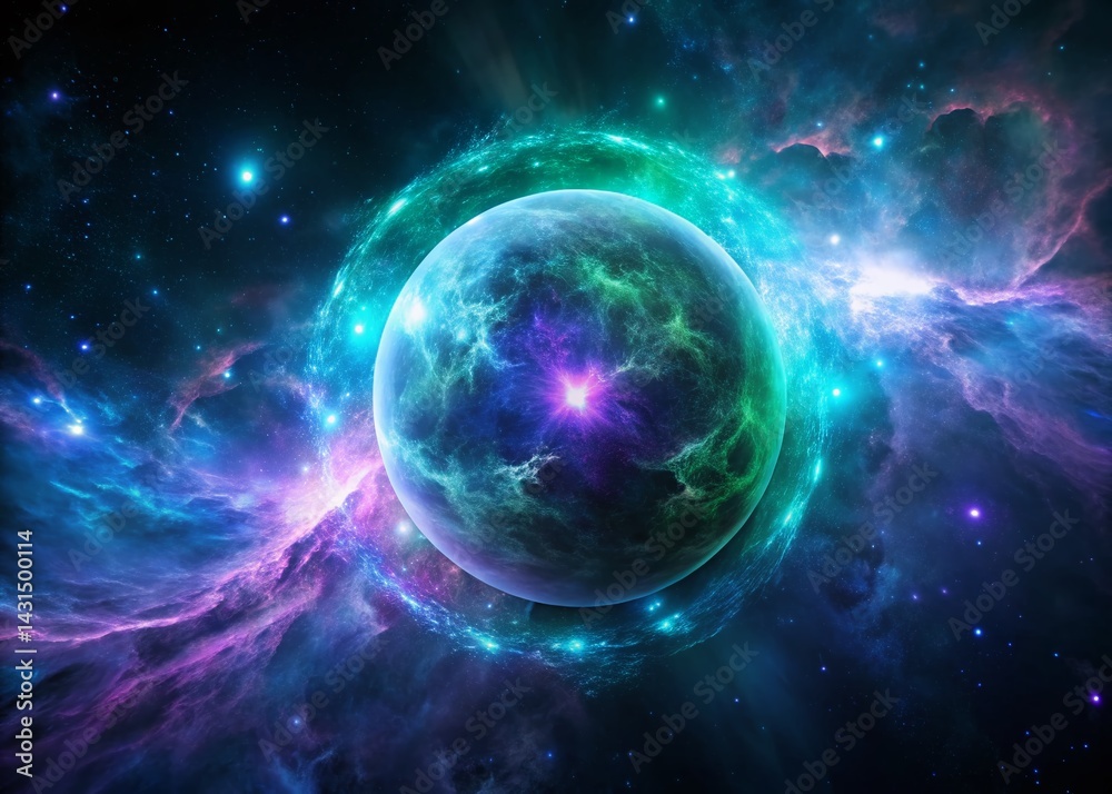 Canvas Prints cosmic nebula: distant pulsar's radiant energy, celestial event, deep space exploration