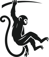 Vector monkey silhouette © MostAklima