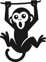 Vector monkey silhouette