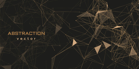 Technology background banner . Graphic plexus background. Abstract vector background .