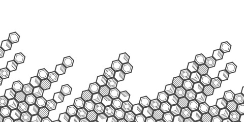 Technological background. Abstract background of hexagons. Futuristic digital technology banner. Vector illustration.